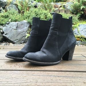 SALE! - PAUL GREEN Black Suede Ankle Booties